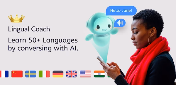 Lingual Coach: Learn with AI Header - AppWisp.com Lingual Coach: Learn with AI Header - AppWisp.com