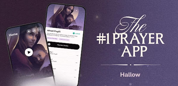 Hallow: Prayer & Meditation Header - AppWisp.com Hallow: Prayer & Meditation Header - AppWisp.com